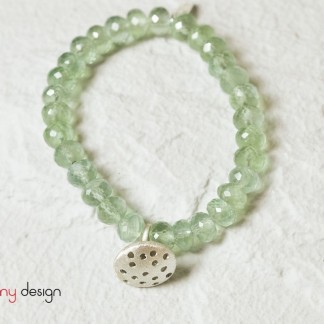 Green Prehnite faceted bracelet